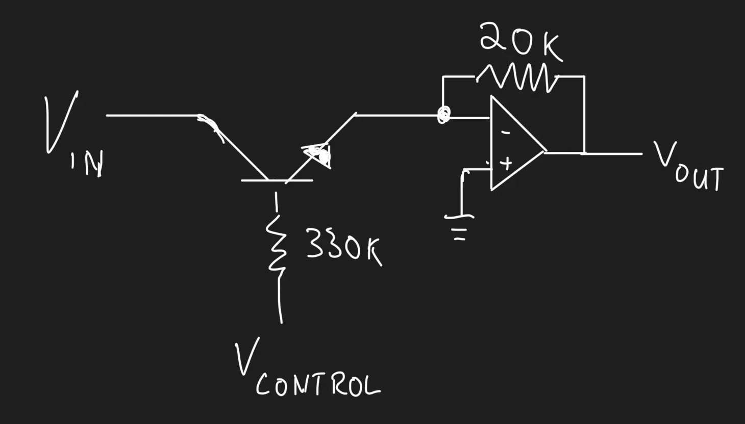 Single-transistor VCA circuit